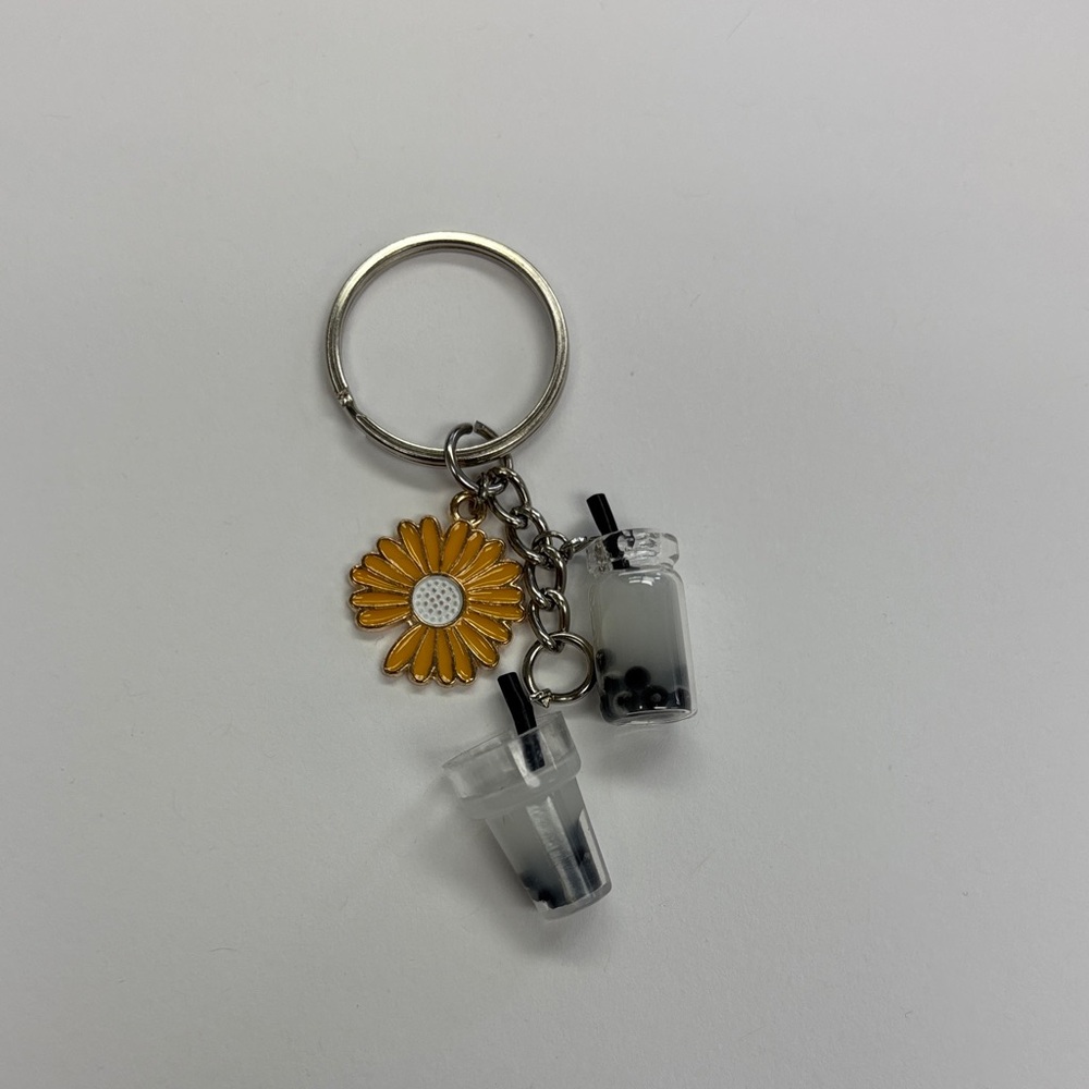 Daisy and Bubble Tea Keychain